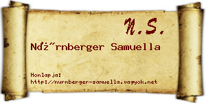 Nürnberger Samuella névjegykártya